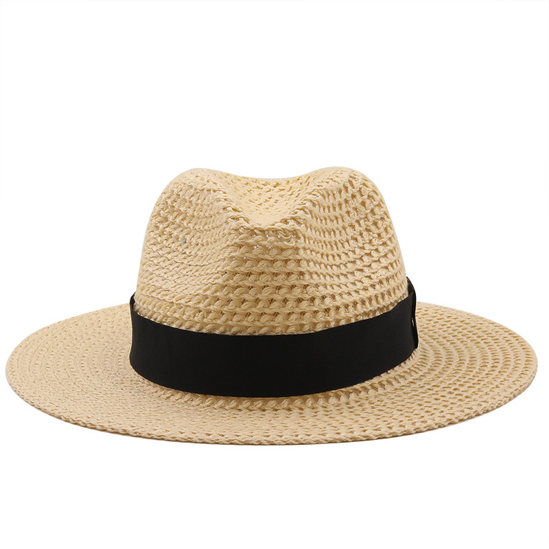 Sombrilla De Verano Para Hombres Y Mujeres De Paja, Sombrero Para El Sol De Ala Grande Para La Playa display picture 1