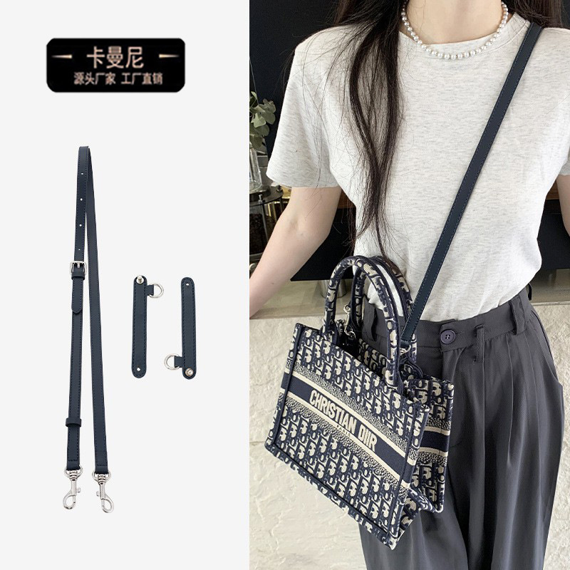 Kamanney Suitable for Diao Embroidered Canvas Bag Shoulder Strap Without Punching to Transform Cross-Body Bag Genuine Cowhide Adjustable Strap