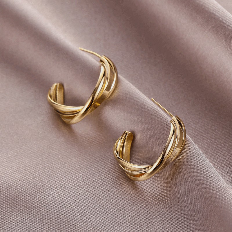 U Shape, Geometric Pattern 1 Pair Simple Style Classic Style U Shape Geometric Plating Copper Earrings