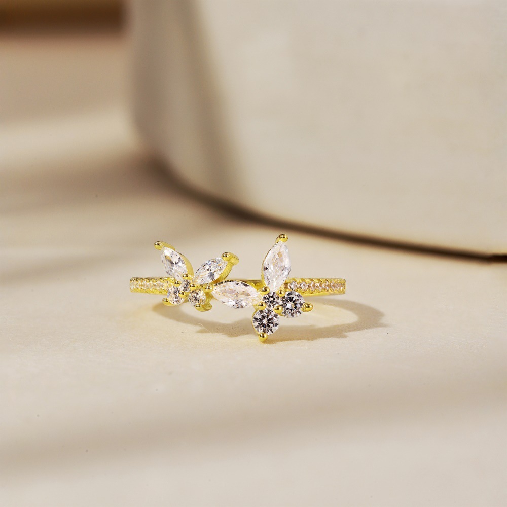 4g Weight Zircon Inlay Material Rings Classification 1 Piece Quantity Holiday, Daily Occasion 925 Sterling Silver Material U Shape, Insect Pattern Women's Gender Inlay Design Simple Style, Classic Style Style 925 Sterling Silver Zircon U Shape Insect Rings 10