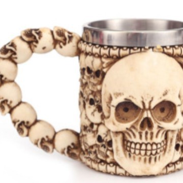 Taza de calavera de artesanía de resina Vaso de decoración de Pascua de Halloween Vaso transfronterizo Venta caliente de Amazon