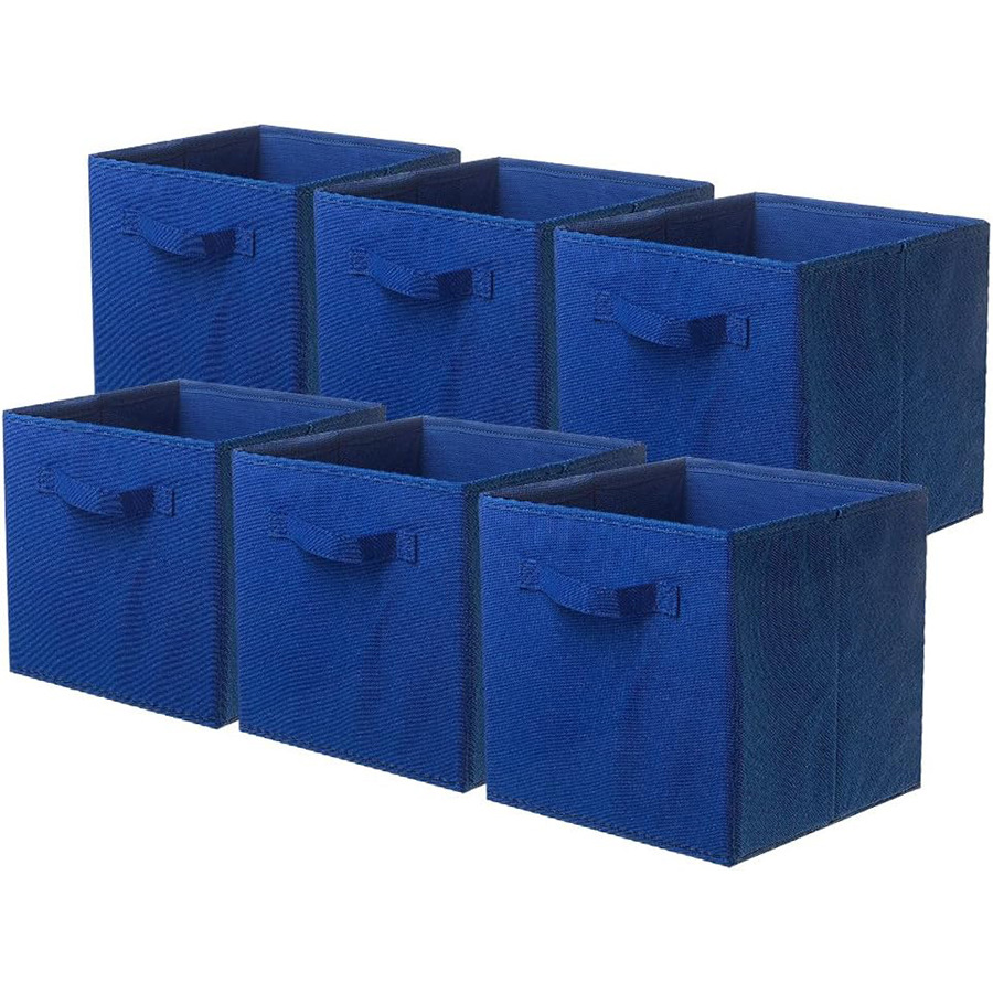 Caja de almacenamiento sin tapa, cajón de sala de estar para el hogar, tela plegable, almacenamiento de artículos diversos, caja de almacenamiento de ropa gruesa de Amazon