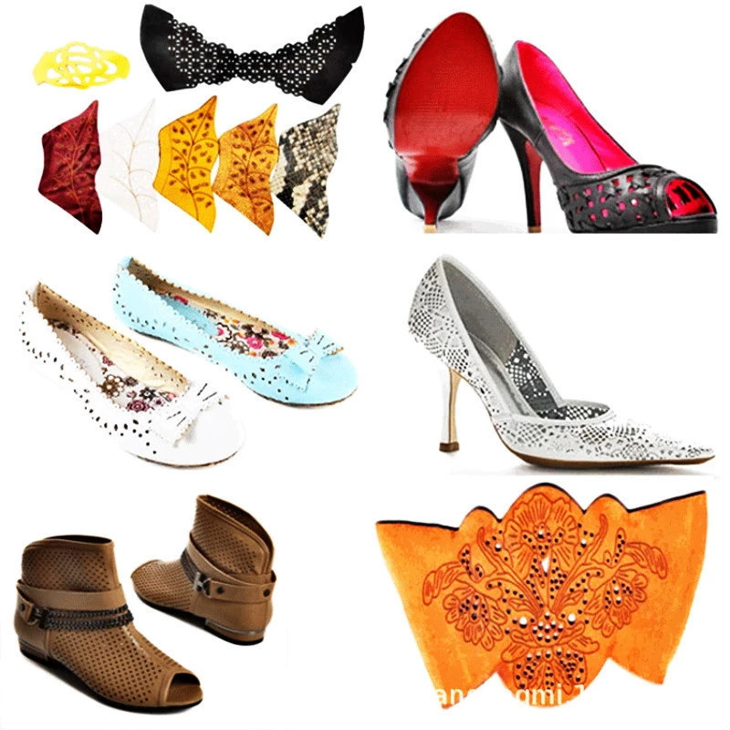 Индивидуальная обработка верха механическим лазерным перфорированием из кожи коровы, козьей и свиной кожи, PU с лазерной перфорацией и обработкой отверстий.