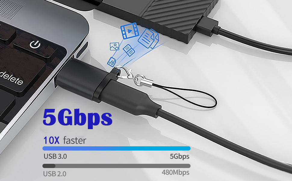 USB Type-C to USB 3.0 Male OTG Adapter Multi-function Phone Charging Data Transfer Converter Portable