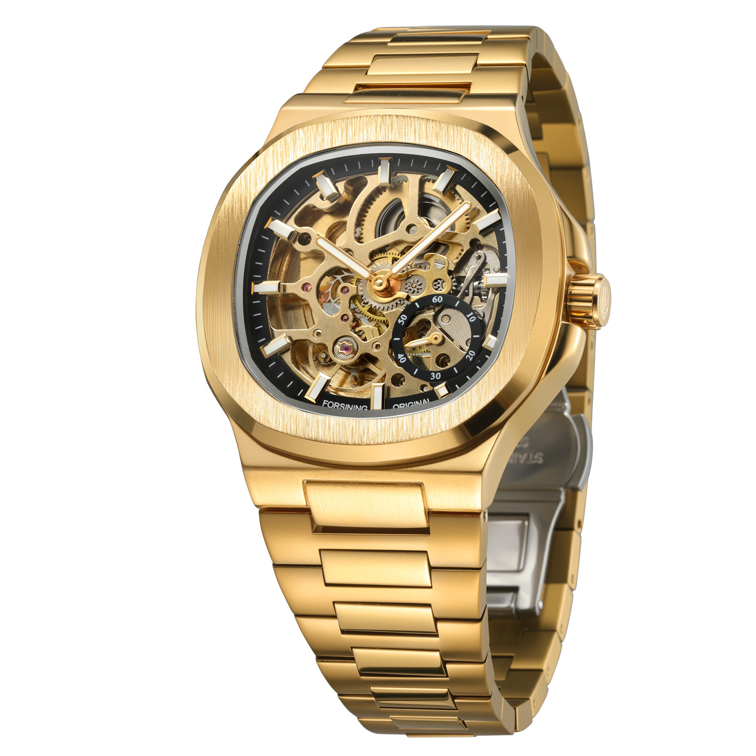 New Forsining European And American Style Men's Fashion Casual Hollow Flywheel Automatic Mechanical Watch_voghion.com
