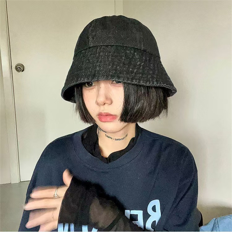 早秋新款水洗渔夫帽时尚通勤素颜牛仔帽清爽简约防晒显脸小遮阳帽|undefined