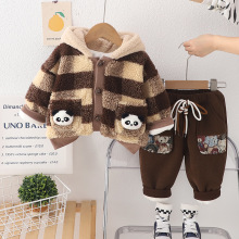 男童冬装套装新款洋气男宝宝冬季加绒加厚两件套帅气婴幼儿童潮衣