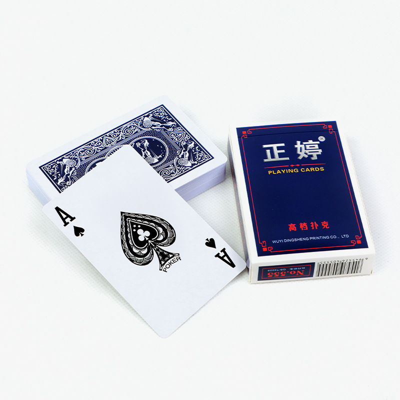 Zhengting Poker 555 whole box of 100 pairs for entertainment venues and card rooms, special large and thick supermarket factory wholesale 