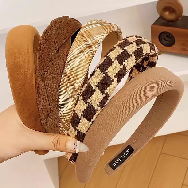 Otoño y invierno cráneo alto lavado facial banda de cabello para mujeres 2025 red nuevo paquete de cabello de alta calidad esponja banda de cabello tarjeta de cabello tocado