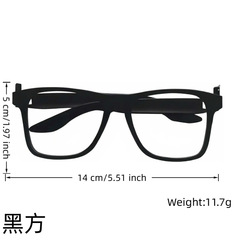 工厂现货儿童眼镜框时尚圆形方形带角无镜片眼镜框眼镜装饰