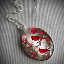 M 30248 Vintage Gem Pendant Necklace 复古宝石吊坠 欧美跨境