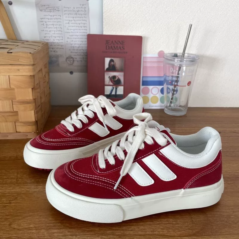 Полосатая обувь на тонком холсте 2024 осень новая студенческая дышащая женская обувь на мягкой подошве модная повседневная обувь