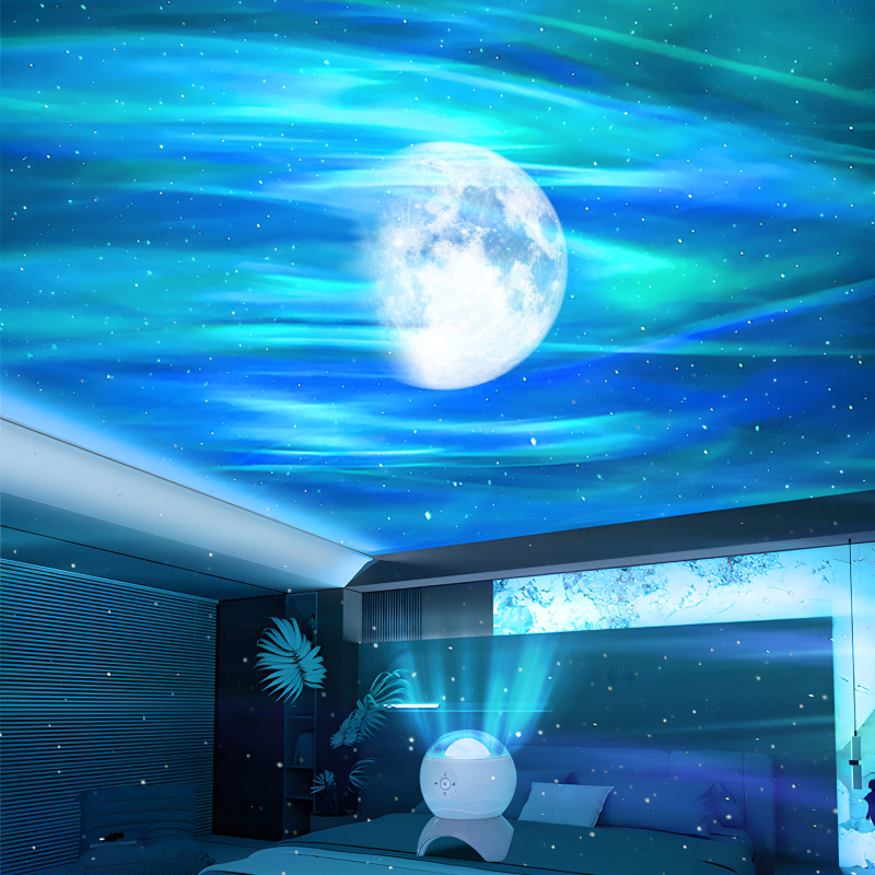 夢幻北極光投影灯音声ハイビジョン極光プロジェクター星空灯宇宙投影灯子供雰囲気灯|undefined