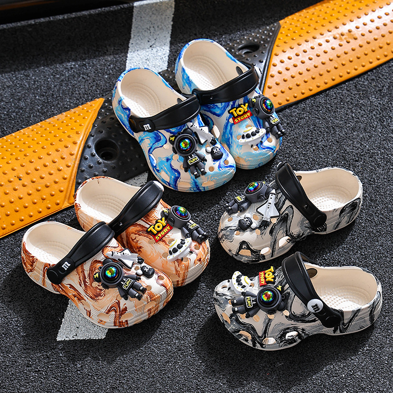 Verano niños agujero zapatillas frías anti-deslizante para niños y niñas pedalear la sensación de padres e hijos en la playa niños grandes zapatillas frías