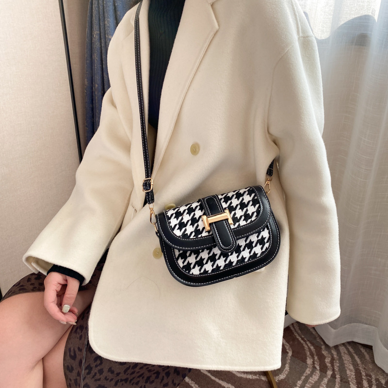 Checked Houndstooth Personalized Daily Commuter Women's Bag