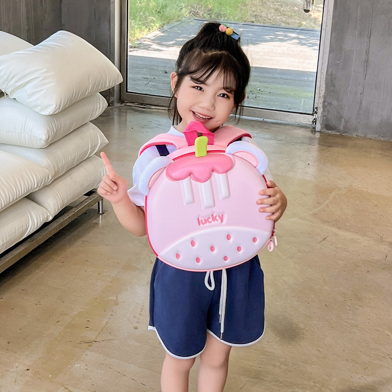 2024 nueva mochila de jardín de infantes lindo conejito bebé mochila de cáscara de huevo niños y niñas escuela mochila escolar ligera