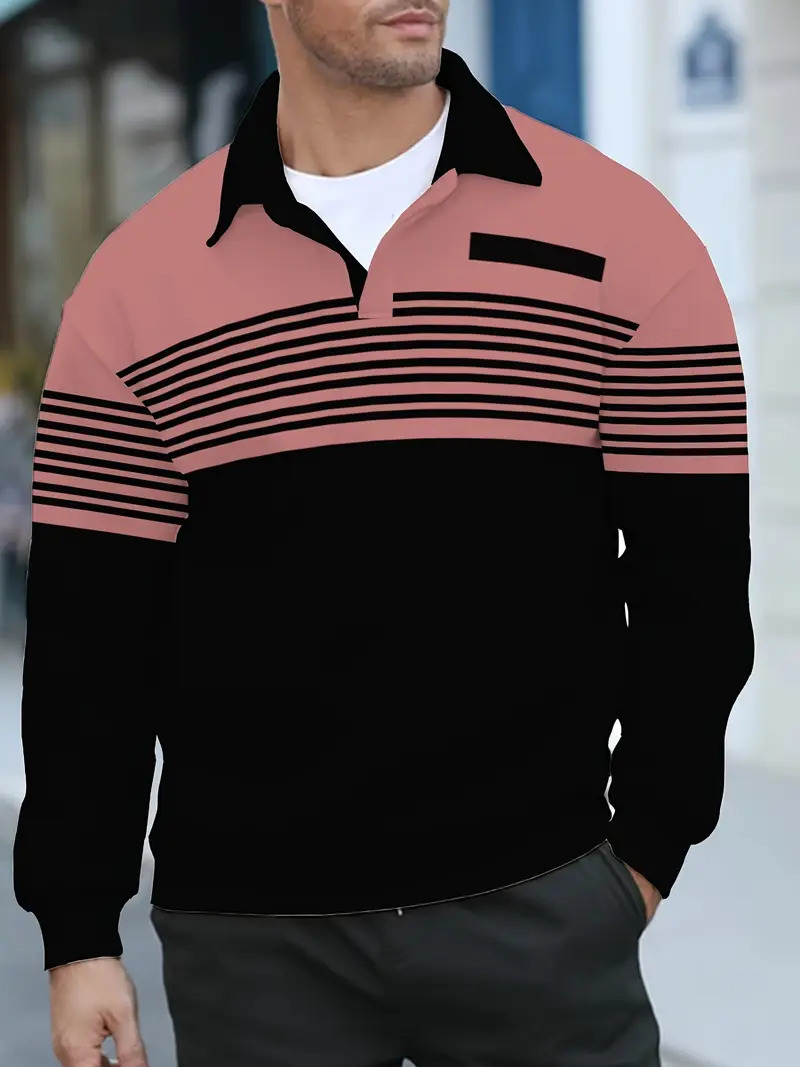 Sudadera para hombre nuevo primavera, otoño e invierno juventud engrosamiento color degradado solapa marca de moda chaqueta de manga larga MB14