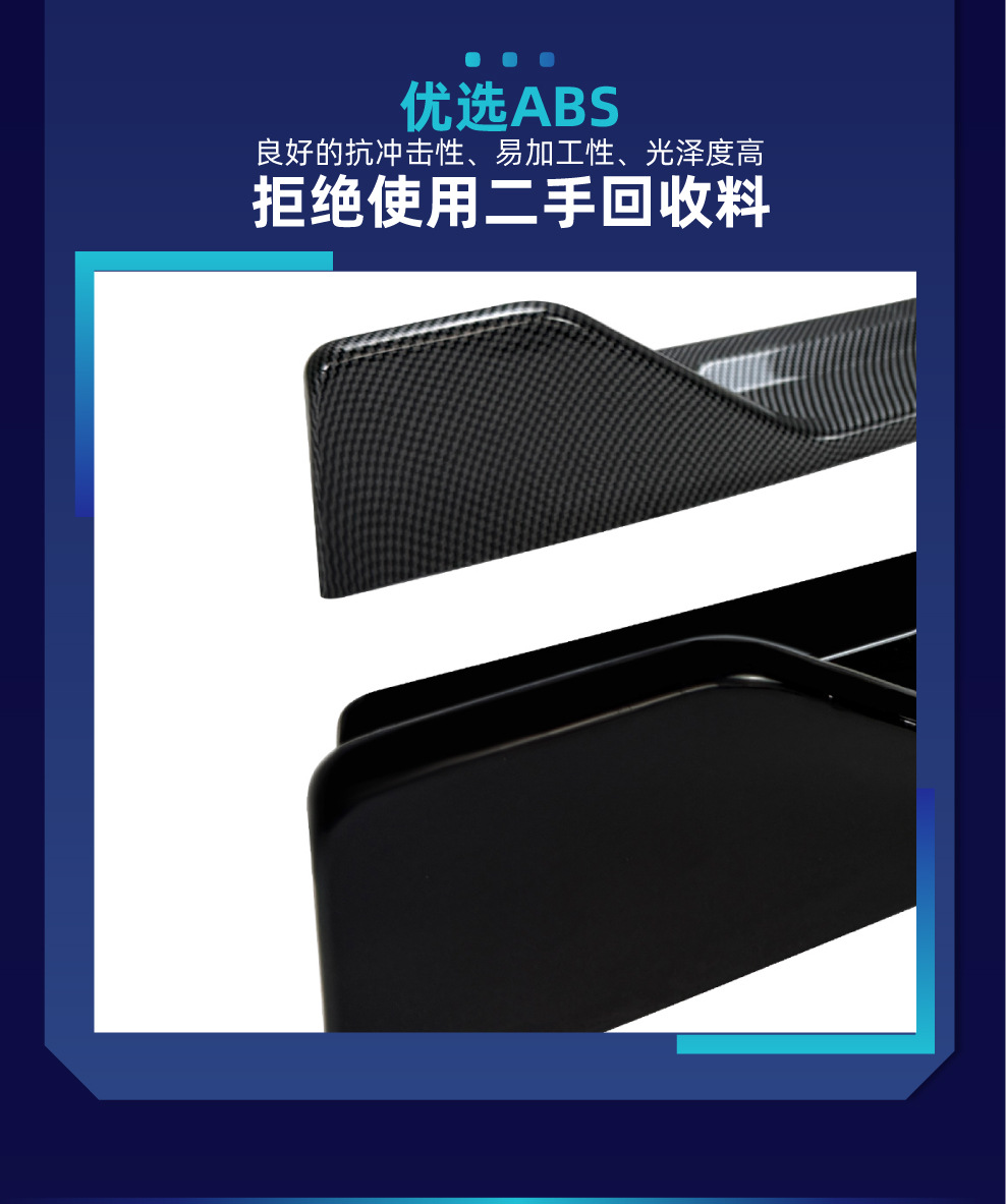 Specifically designed rear lip spoiler for Audi Q7 Sline 4M 2020-2023, for cross-border modification