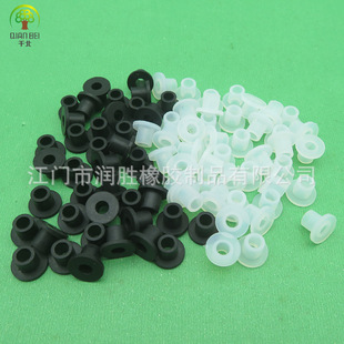 in stock Jiangmen Runsheng Rubber Products 4.5MM Hole Sealing Rubber Sleeve Positioning Rubber Plug Silicone Wire Protection Plug Silicone Sleeve