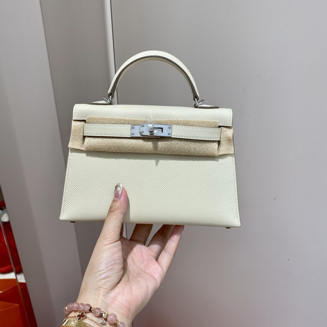 Bolso Kelly mini de cuero genuino, nuevo 2025, para mujer, versátil, al por mayor