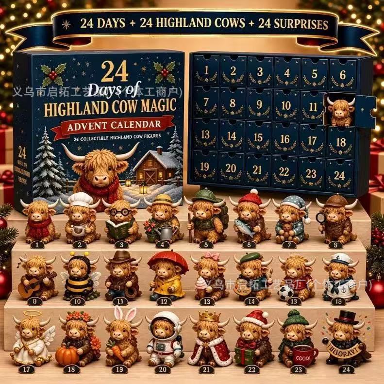 Calendario de Adviento Navideño de Cajas Sorpresa de Acrílico, Interactivo, para Navidad y Fiestas