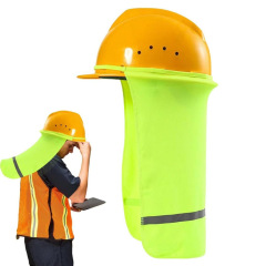 ヘルメットのアヒルの舌の帽子の日よけカバーの日焼け止め工事現場の通気性の保護首の夏の男女の日よけカバーの反射の安全な水洗い