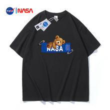NASA联名短袖男夏季t恤纯棉210g宽松潮牌ins小熊情侣半袖潮流上衣