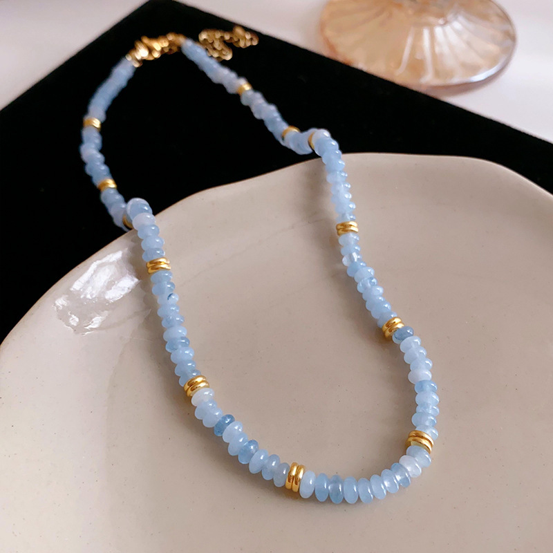 Dulce concha de dopamina collar de perlas barrocas cadena de clavícula simple moda francesa temperamento collar al por mayor femenino