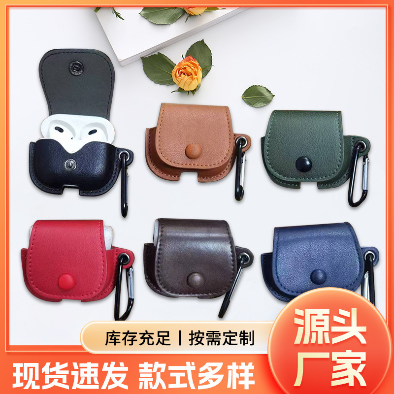 In-Stock Retro-Style Soft Leather Case for AirPods Pro 3, Backpack-Style Protective Cover for Apple Bluetooth Earphones