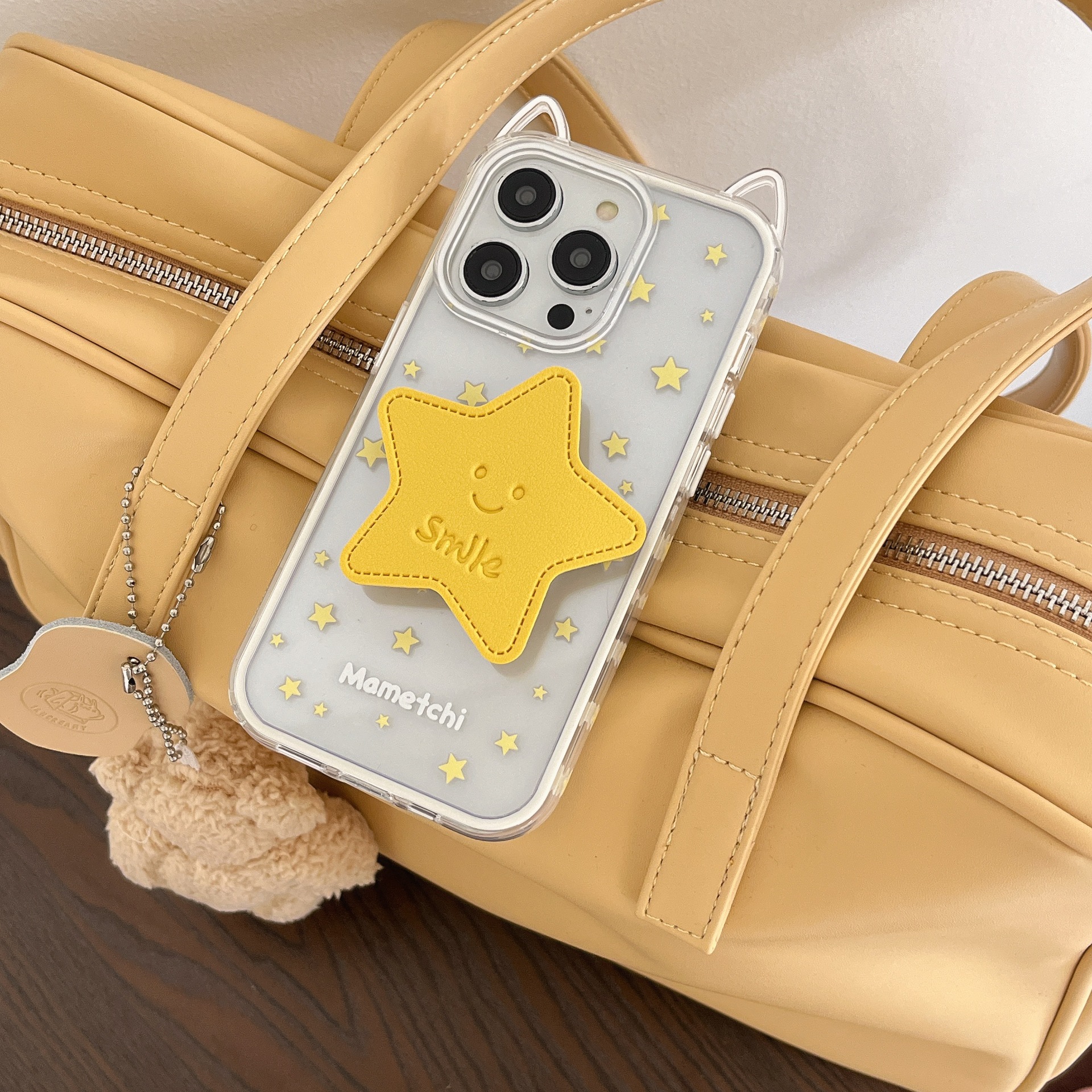 Simple estrella coreana de pantalla completa adecuada para estuche para teléfono móvil Apple 15ProMax 16