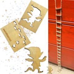 クロスボーダー Amazon 人気のノームテンプレートフットプリントクリスマスノームエルフ木製工芸品ホームペンダント