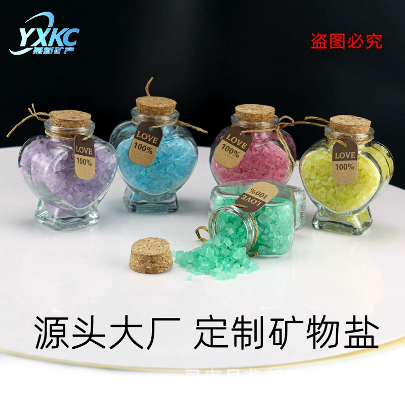 Трансграничная эксклюзивная соль для ванны взрыв на заказ оптом Аромат любви морская соль Гималайская Минеральная Соль многоцветная многовкусовая