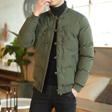 北疆狼冬季中国风男装盘扣棉衣复古风中式唐装棉袄加棉夹克汉服棉
