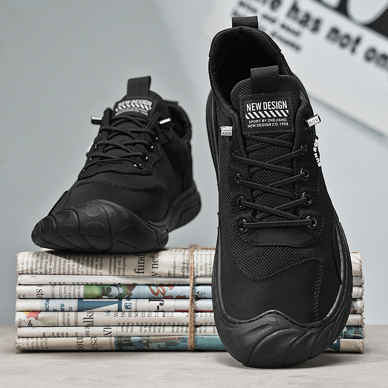 2025 zapatos de malla de moda de costura de todo fósforo de ocio para hombres de verano, cómodos y transpirables