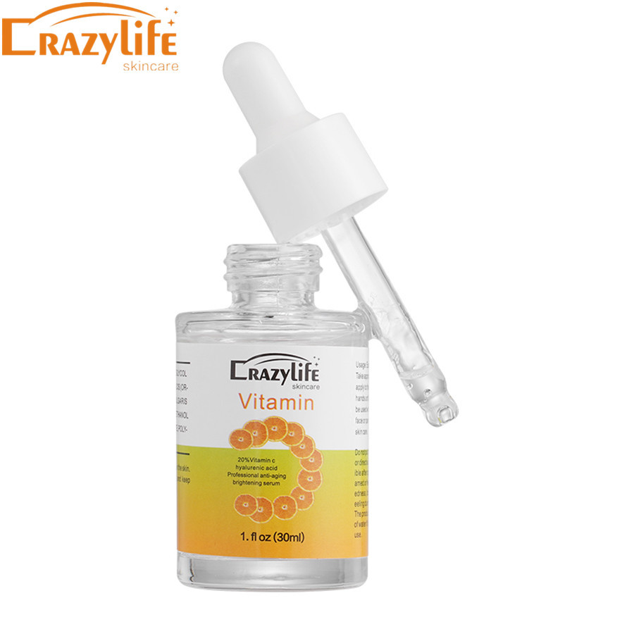 Crazylife Sérum hydratant à la vitamine C pour la peau du visage 30 ml_voghion.com