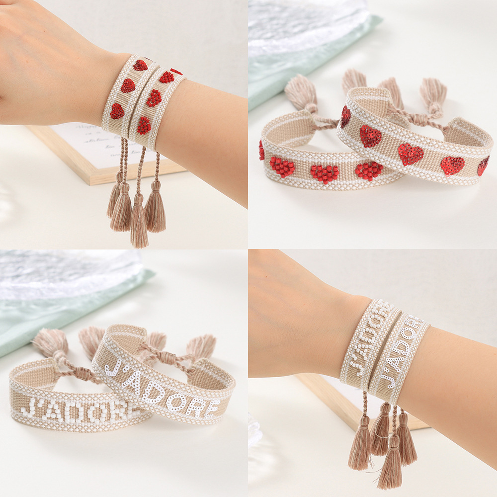 7g Weight Stretch Adjustable Clasp Closure Type Drawstring Bracelets Classification Polyester Chain Material Cord String Chain Type 1 Piece Quantity Holiday, Daily Occasion cord Material Devil's Eye, Heart Shape Pattern All Seasons Season Women's Gender Casual Style, Simple Style style Casual Style Simple Style Devil's Eye Heart Shape Cord Cord String Stretch Adjustable String Bracelets Wholesale 无