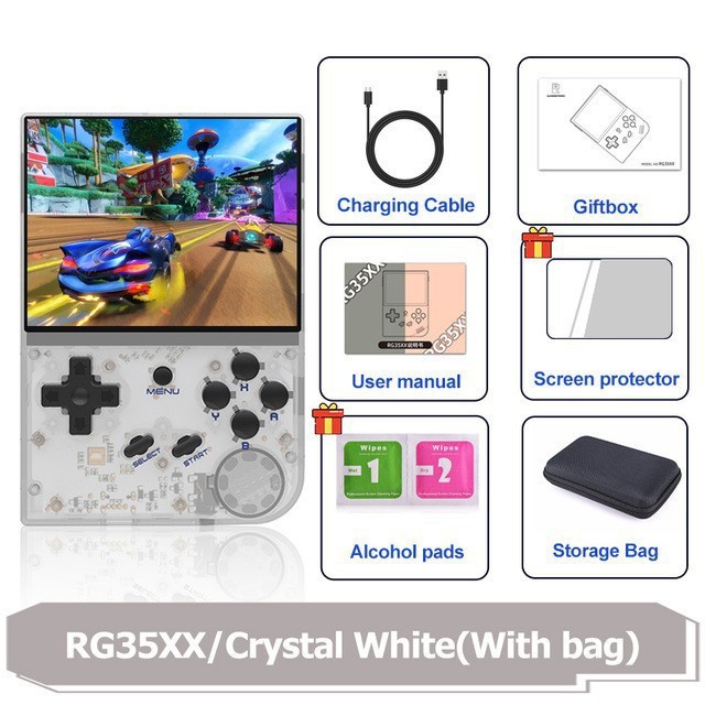 RG35XX consola de juegos portátil 2024 mini arcade retro portátil Game Box portátil de código abierto Linux