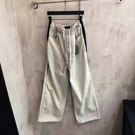 正确版本现货高品质BL家25新款水洗抽绳牛仔裤OS宽松版型男女同款