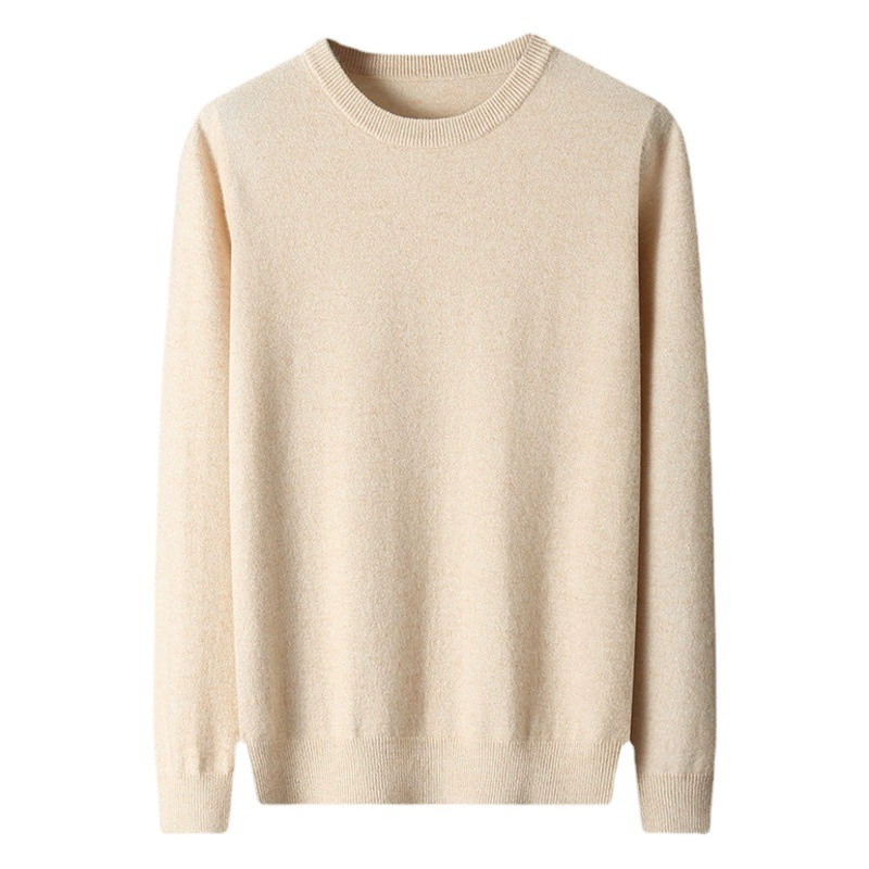 Оптовая осень-зима Новый шерстяной свитер мужской пуловер с круглым вырезом и длинными рукавами Повседневная вязаная нижняя рубашка Мужская молодежная мода