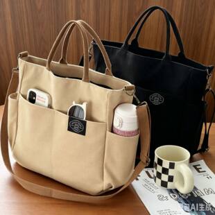 Genuine laptop with zipper, one-shoulder bag, shoulder bag, increased thickness, for students