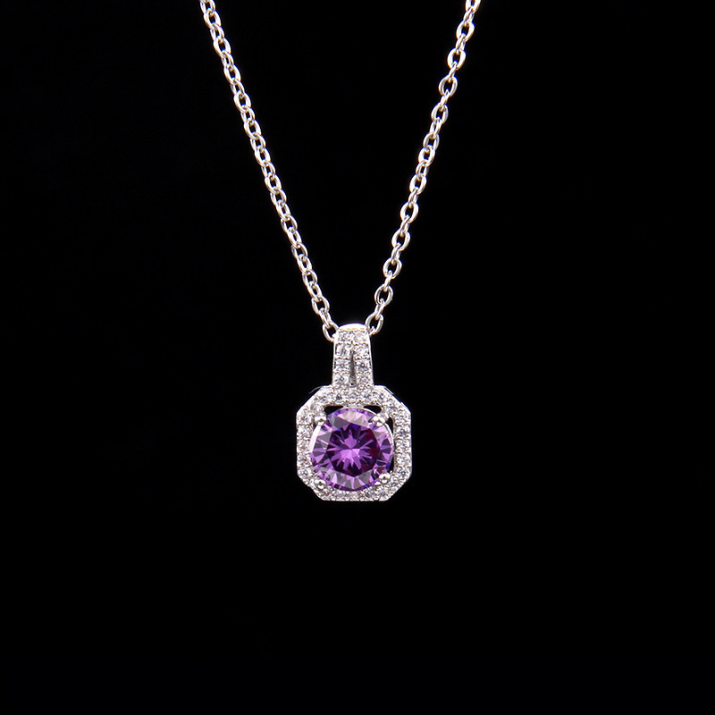 Purple square diamond (single pendant)