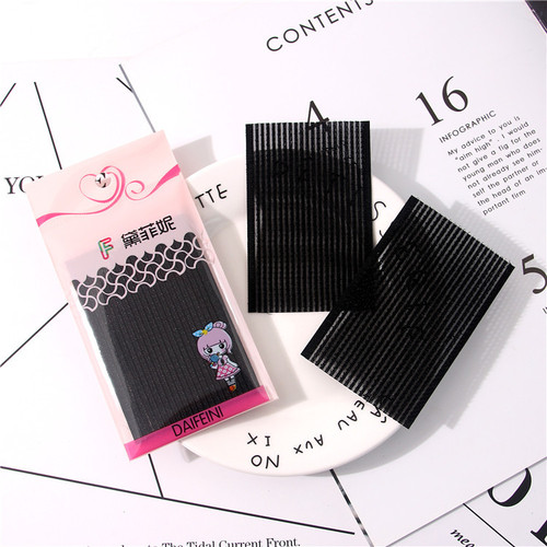Black Korean-style hair accessories, bang hair clips, hair fragment stickers, small gift set of 2 in a bag, strong adhesive magic stickers