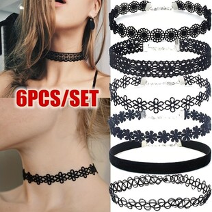6pcs��ɫ�ȦŮchoker�i��朲����Ʒ�i���i朲���ٽz�̿���