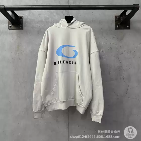 High Version B Family 25 Autumn and Winter New Loop Sports Printed Hooded Sweatshirt European and American Loose Style for Men and Women