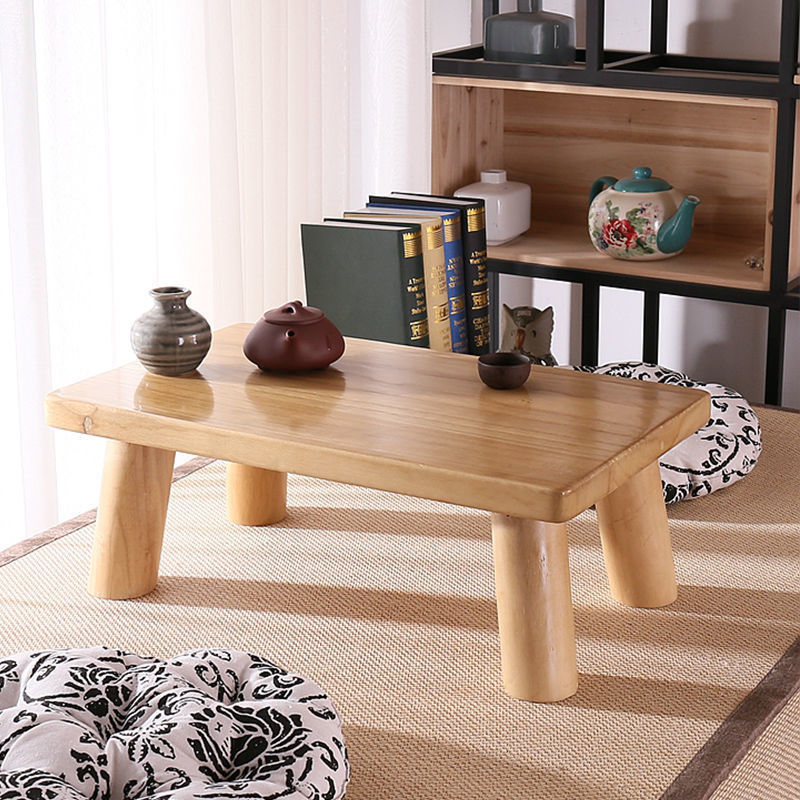 Tatami tea table solid wood tea table Japanese Simplicity Kang Windows Chinese style balcony Table To fake something antique Coffee table Buddhist mood