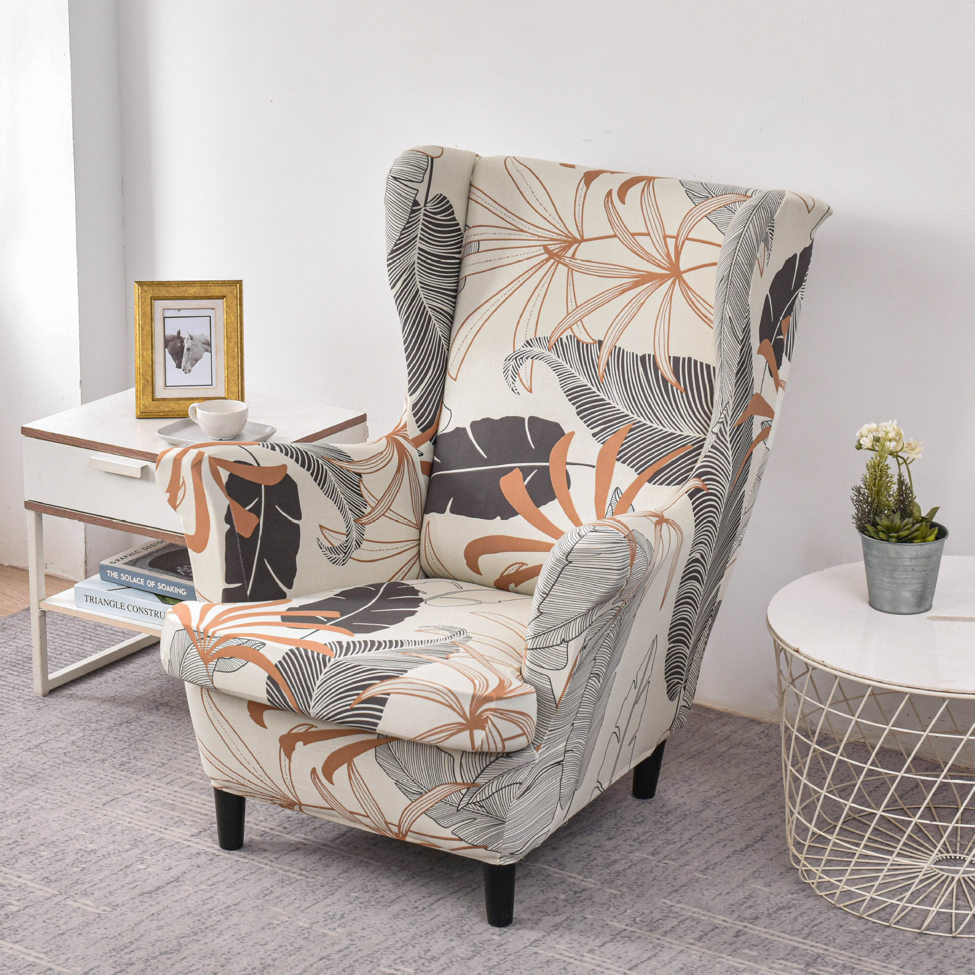 Sesselhusse Für Ohrensessel Elastischer Sofabezug_voghion.com