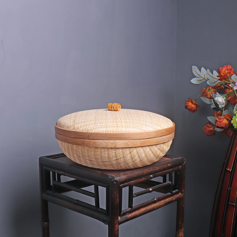 El tejido de bambú recoge cestas, platos de frutas, bocadillos de frutas, cestas de bambú finas, cestas de bambú, platos de frutas, cestas de bambú y cestas de frutas. image 14