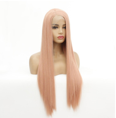 Fijación de fibra química de encaje rosa larga de alta temperatura de seda gancho de mano cubierta de cabeza fábrica LW0211