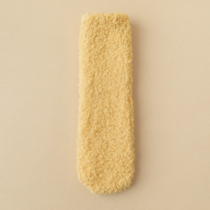 Winter coral velvet fleece keep warm socks, mid-length, increased thickness