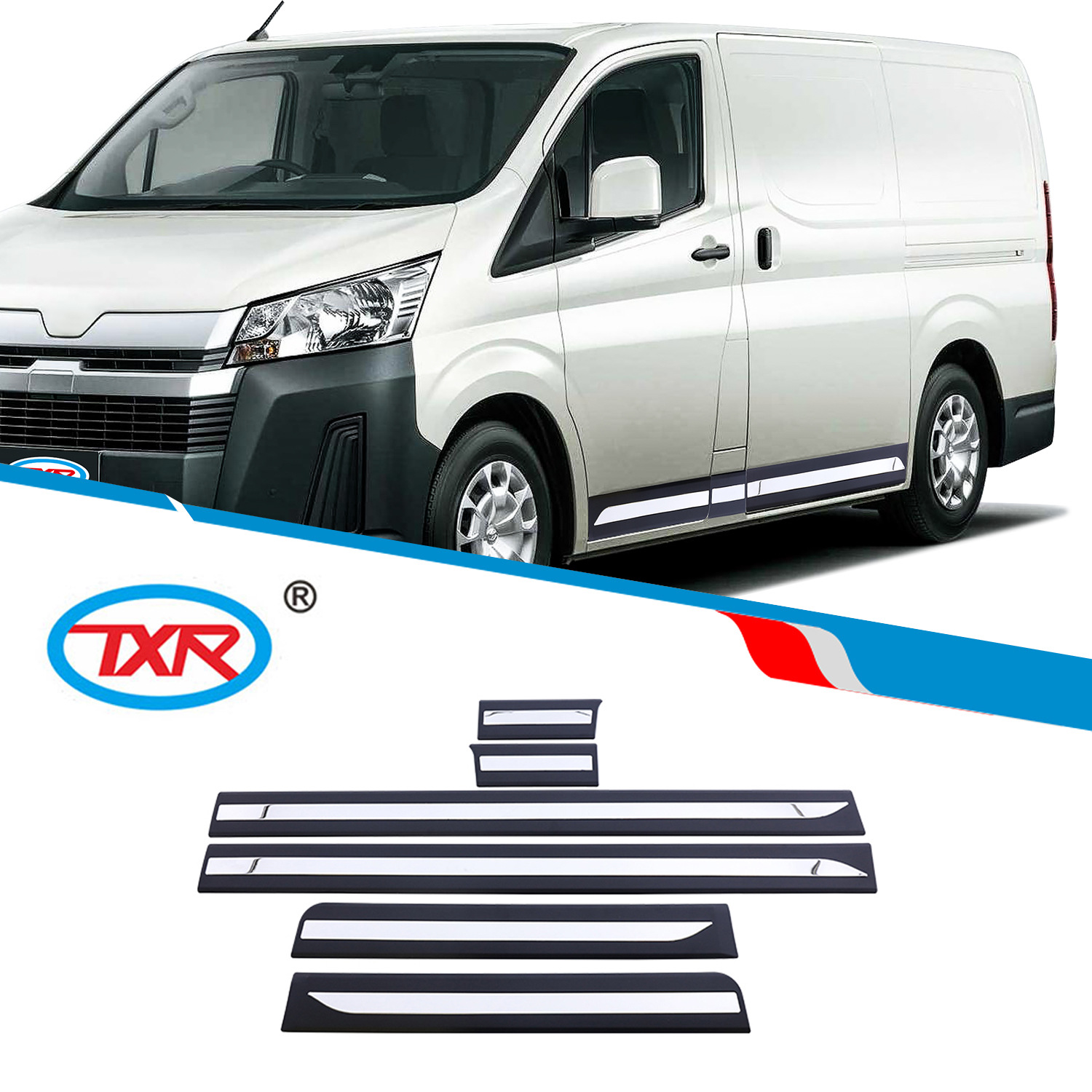 TXR es adecuado para Toyota Sea Lion 2019 tira decorativa de carrocería tira decorativa de galvanoplastia modificada Toyota Hiace H300